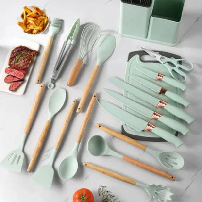 Série de louches et couteaux de cuisine – 19 pièces ™