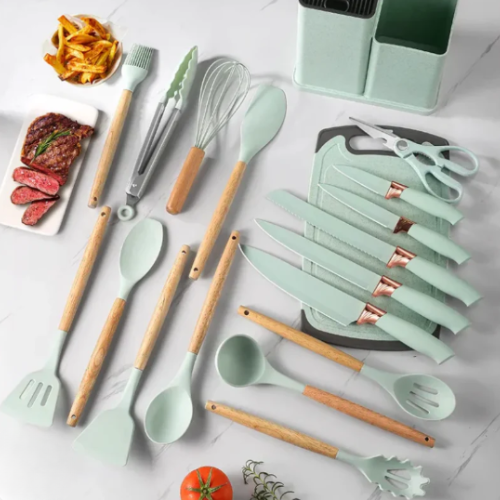 Série de louches et couteaux de cuisine – 19 pièces ™