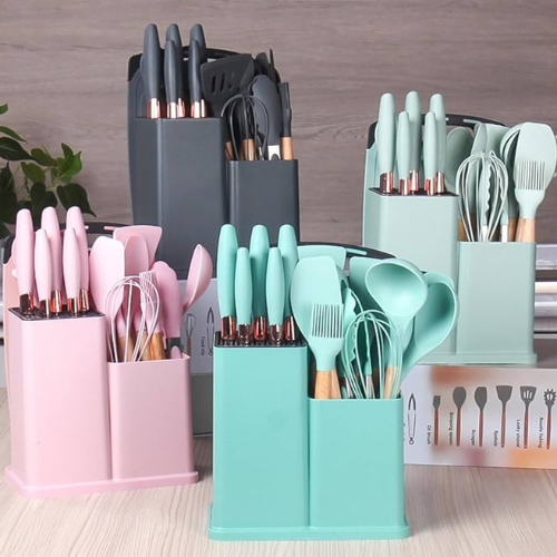 Série de louches et couteaux de cuisine – 19 pièces ™